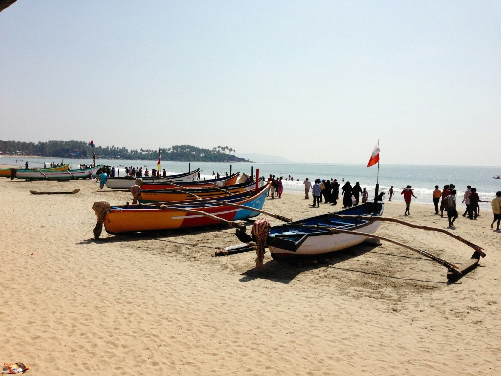 Outrigger Canoes on a beach