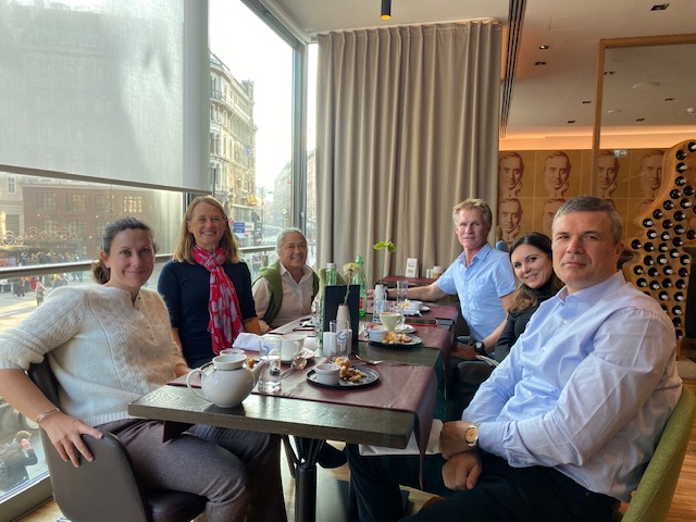 A meal together while traveling for research, Vienna 2022