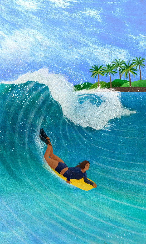 Bodyboarding, Art by Sunnu Rebecca Choi